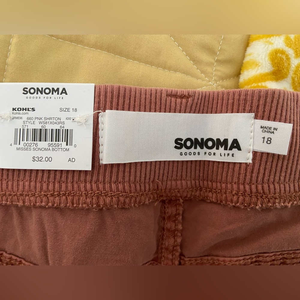 Sonoma cargo shorts- washed salmon color - Picture 3 of 6